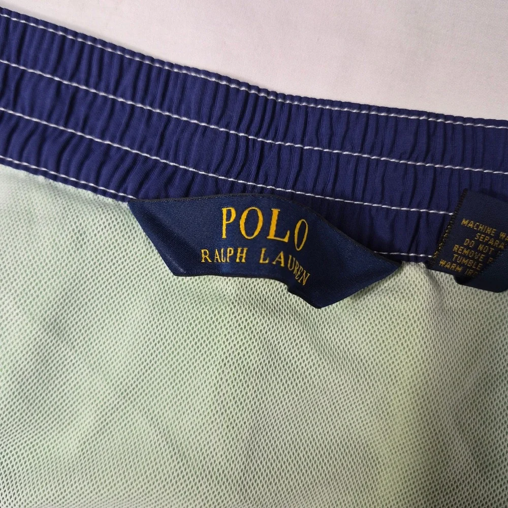Polo Ralph Lauren Swim Trunks Mens XL Green Nylon Cargo Board Shorts Beach